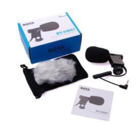 میکروفن-روی-دوربین-بویا-BOYA-BY-VM01-Mini-Directional-Video-Condenser-Microphone-for-Canon-Nikon-DSLR-Camcorder
